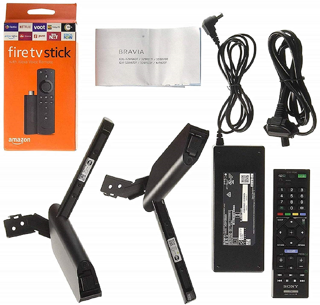 Sony Bravia 80cm 32 Inches HD Ready LED TV with Fire TV Stick, KLV-32R422F Black | Smart Combo