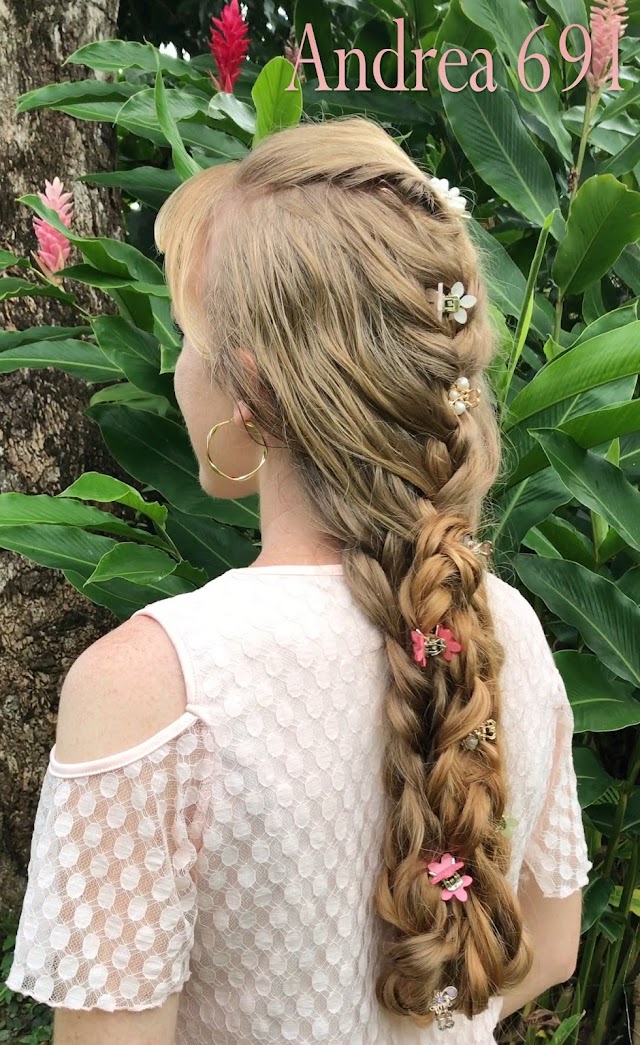 After curls, a romantic curly braid