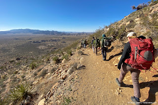 Ryan mountain hikers on the trail