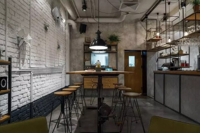 desain cafe minimalis modern terbaru