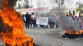 Manifestación en Perú contra Dina Boluarte y a favor de Pedro Castillo