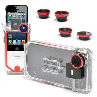 Optrix PhotoProX Waterproof and Mountable Case with 4 interchangeable lenses  for Apple® iPhone® 5
