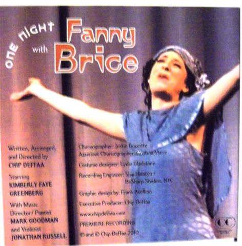  I attended ONE NIGHT WITH FANNY BRICE starring Kimberly Faye Greenberg 
