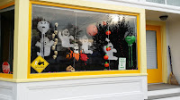 shop window decked out for Halloween