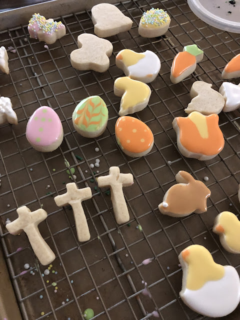 Delightful Mini Easter Decorated Cookies: Bite-Sized Cuteness, Easter cookies, Easter mini cookies, Easter bitesize cookies, cookie decorating blogs, Easter, religious Easter cookies,  cross cookies