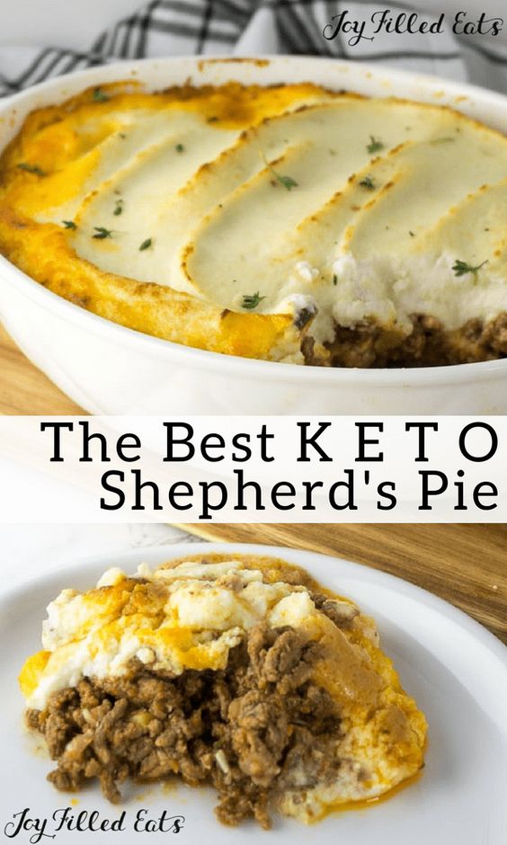 Shepherd's Pie Recipe with Cauliflower Topping - Low Carb, Keto, Gluten-Free, Grain-Free, THM S - This Shepherd's Pie Recipe with Cauliflower Topping is an easy, low-carb casserole that the whole family will love. #lowcarb #keto #thm #glutenfree #grainfree #trimhealthymama #comfortfood #casserole #fall