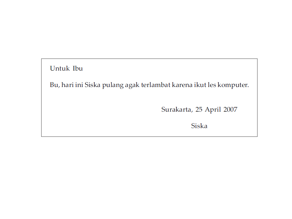 Teknik Cara menulis Memo atau Pesan Singkat - Artikel 