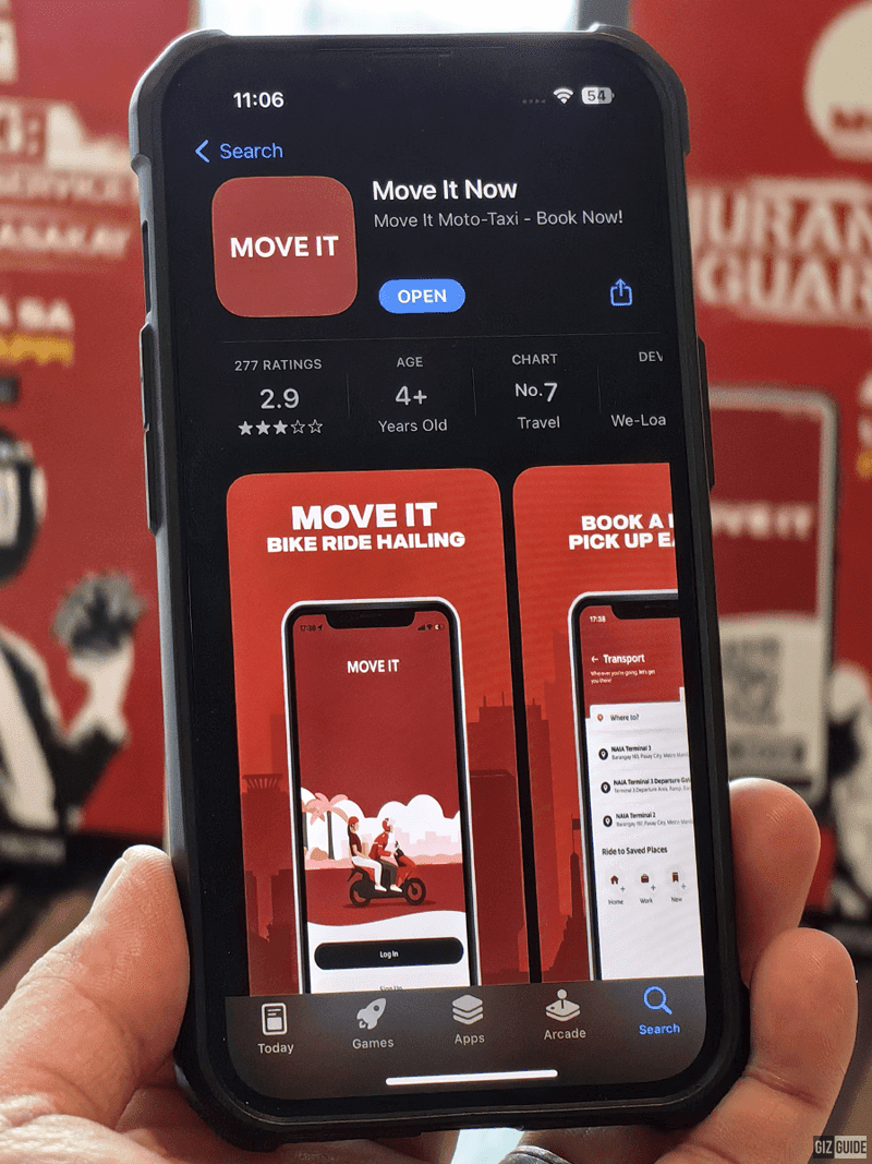 The updated MOVE IT app