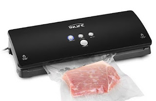 INLIFE K8 Automatic Vacuum Sealer, Fresh Food Saver Vacuum Sealing System With Starter Bags For Foods