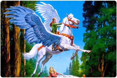 Imágenes de pegasos y unicornios. (33 elementos)