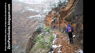 Zion National Park - Snow Hike - Hidden Canyon Trail