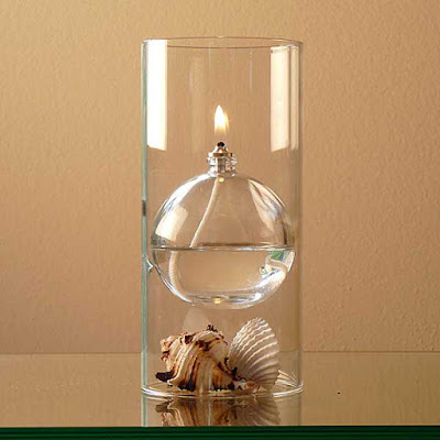 Modern Transcend Clear Glass Oil Lamp