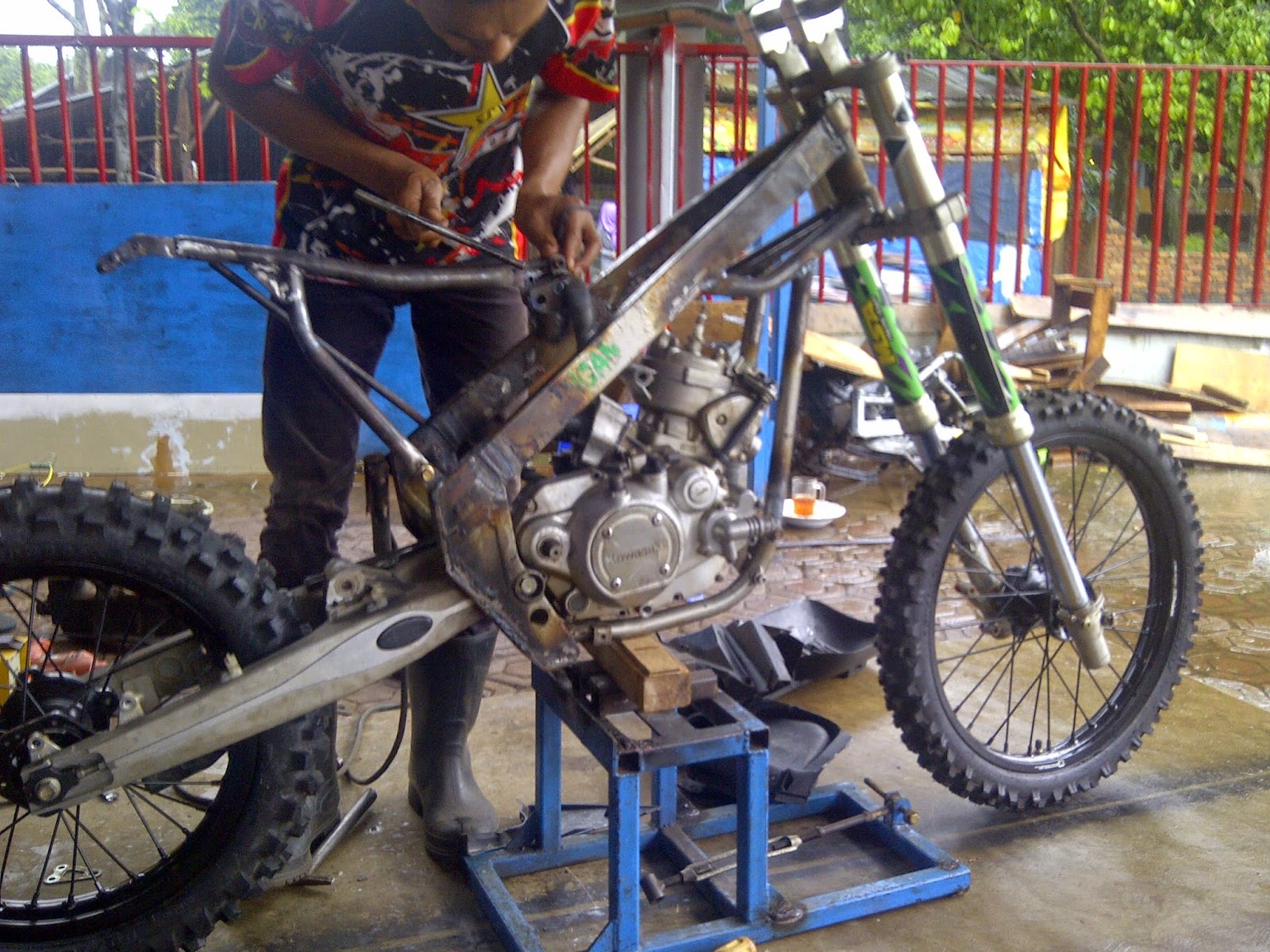 Modif Rangka Ninja Trail 150 R Grasstrack Modifikasi Motor Trabas