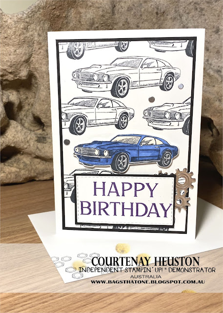 Birthday Card with a Blue Car