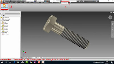 Teknik menggambar baut memakai thread pada Autodesk Inventor Pro Tips Praktis Menggambar Baut pada Inventor Professional Menggunakan Cool Orange Thread Modeler