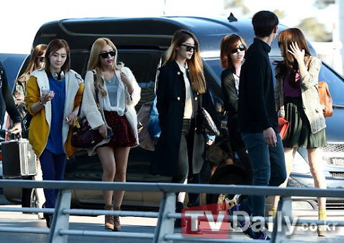 Foto Keberangkatan T-ara Menuju Thailand 14 Maret 2013