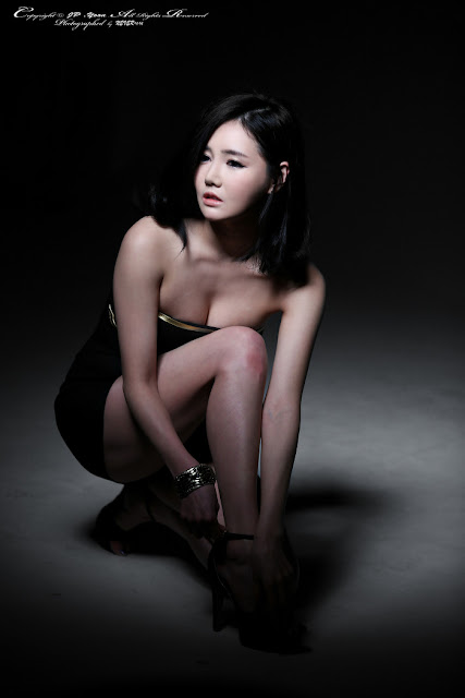 5 Han Ga Eun in Black Mini Dress - very cute asian girl - buntink.blogspot.com