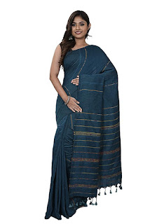 Blue Khesh saree Designerplanet