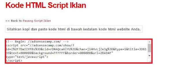 Daftar dan Pasang Iklan di AdsenseCamp