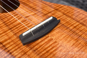 Kala Elite Koa Tenor Ukulele bridge