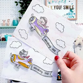 Sunny Studio Stamps: Plane Awesome Customer Card by Artcreatiu