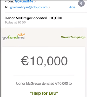 Конор МакГрегор пожертвовал 10 тысяч евро
