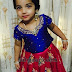 Cutie in Red Blue Heavy Work Lehenga