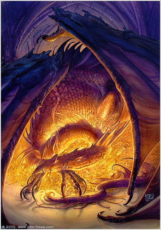 John Howe -- Smaug from Tolkien's "The Hobbit"