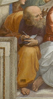 fragmento de um quadro representando Anaximandro  