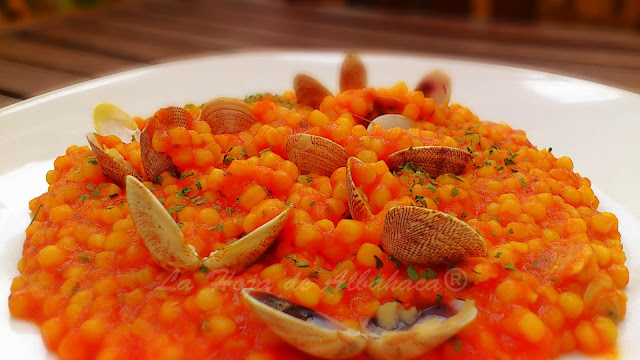 salsa de chirlas, fregula, pasta de cerdeña, receta de cerdeña