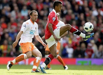 Nani Man Utd vs Blackpool Barclays Premier League