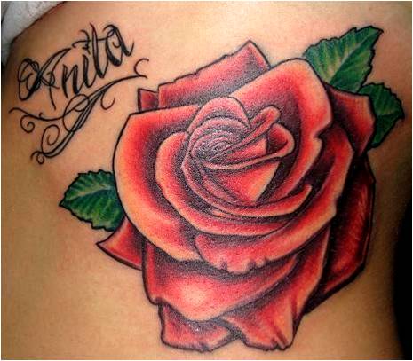 rose tattoo color