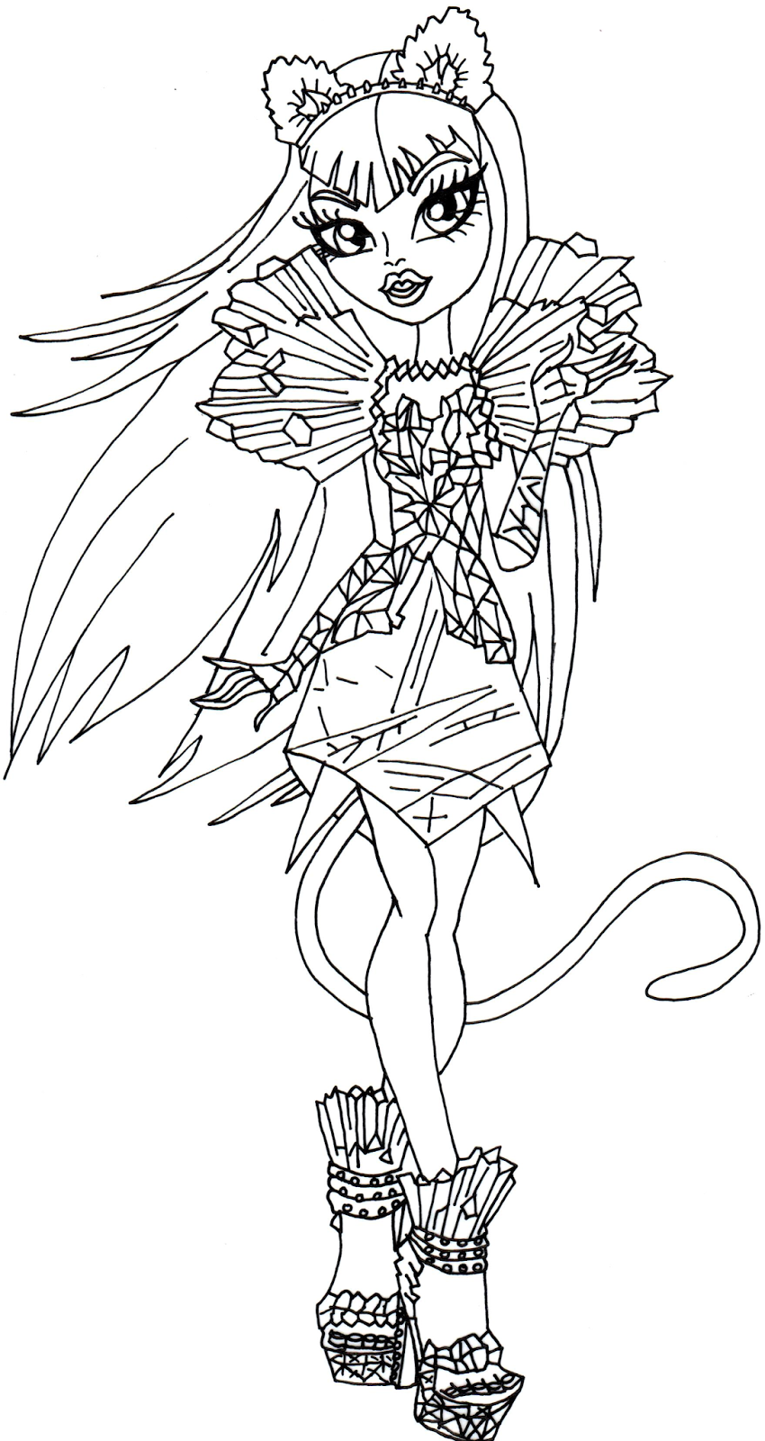 Catty Noir Boo York Monster High Coloring Page