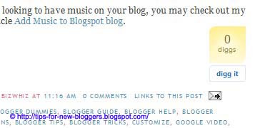 Add Digg button to Blogger or Blogspot