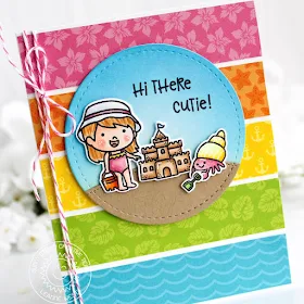 Sunny Studio Stamps: Coastal Cuties Beach Babies Seasonal Trees Sending Sunshine Summer Themed Friendship Cards by Eloise Blue and Leanne West