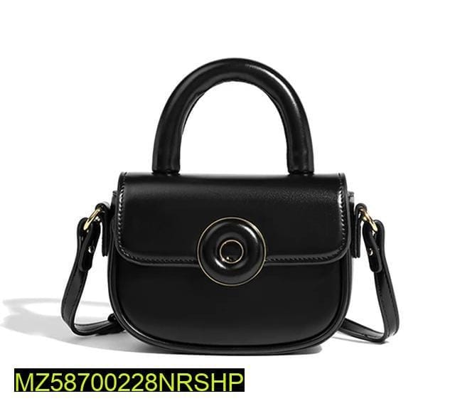 Women's PU Leather Plain Top Handle Shoulder Bag