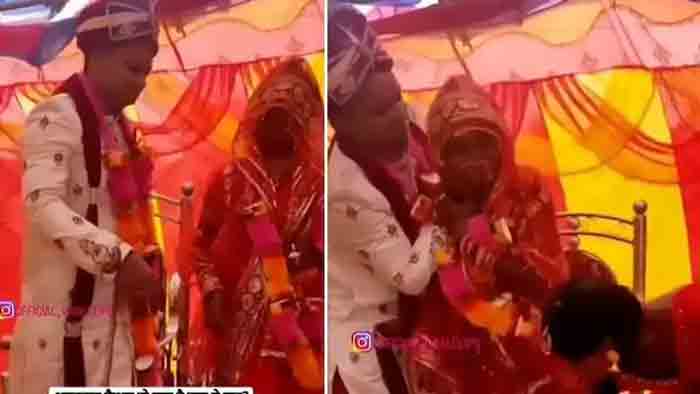 Viral Video: Dulha & Dulhan Force Feed ‘Ladoos’ to Each Other, Bride Gives Groom a Tight Slap | Watch, Mumbai, News, Marriage, Video, Social Media, National