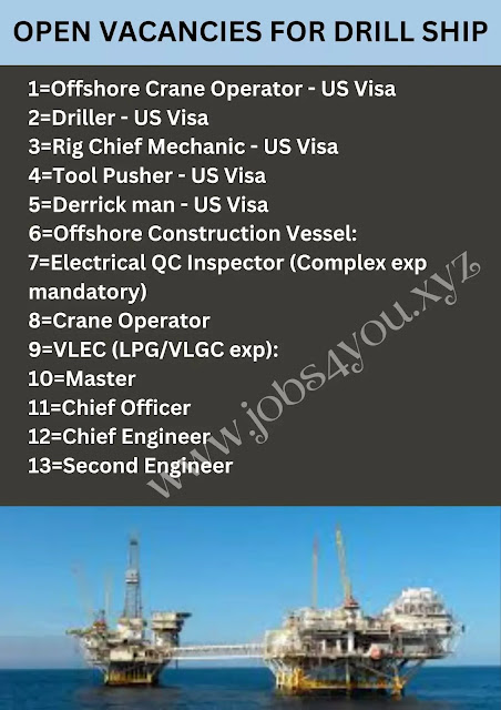 OPEN VACANCIES FOR DRILL SHIP