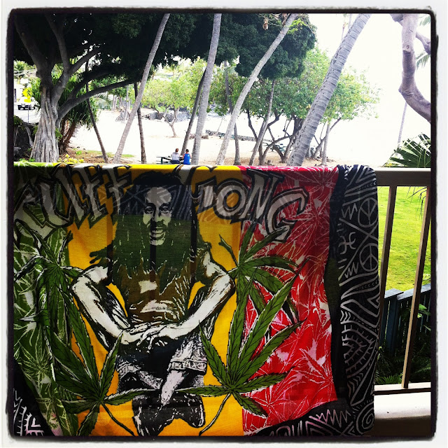 hawaii, kona, beach, bob marley, tuff gong, vacation, sarong, ocean view, castle kona reef resort