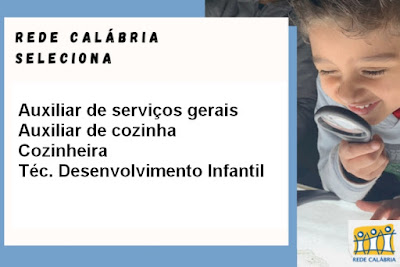 Empresa abre vagas para Serviços Gerais, Aux. Cozinha, Cozinheira e Educ. Infantil em Porto Alegre