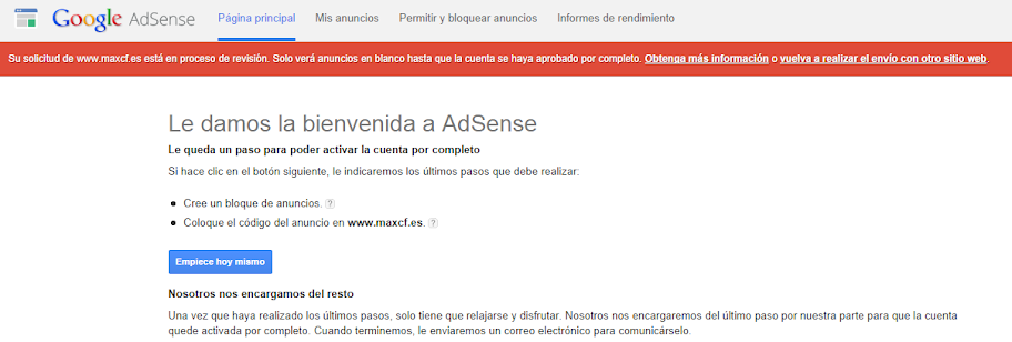 crear primer anuncio AdSense