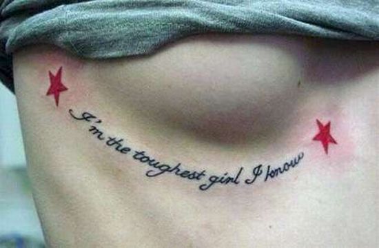How about getting tattoos on breasts It's rather the unusual tattoo