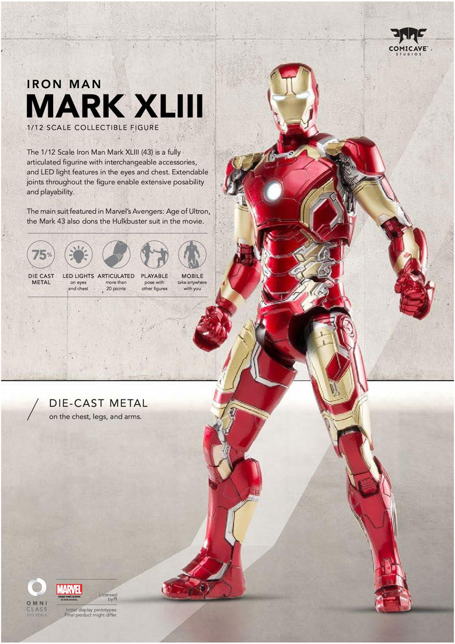 1/12 Scale Iron Man Mark 43 by Comicave Studios ...