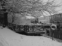 Wetherspoons' beer garden in the snow