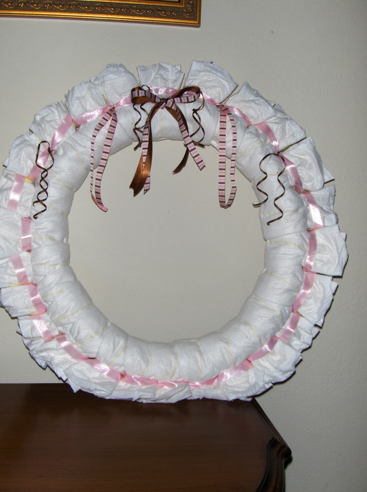 My Hand Me Down World: How to Make a Diaper Wreath.