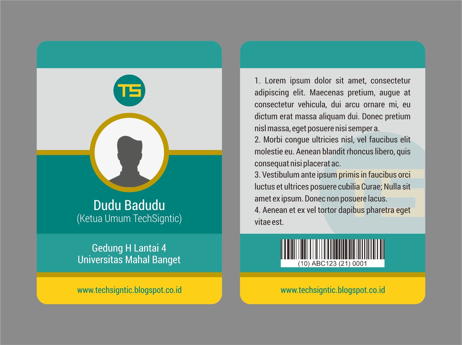 Tutorial Membuat ID  Card  Modern Vertikal Menggunakan 