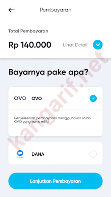 klik lanjutkan pembayaran