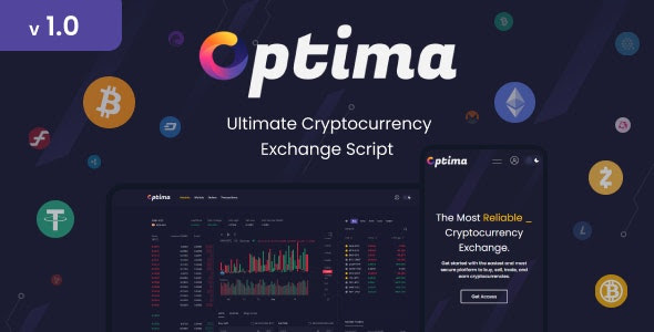 Optima v1.0 – Cryptocurrency Exchange Script. Bitcoin & Ethereum.