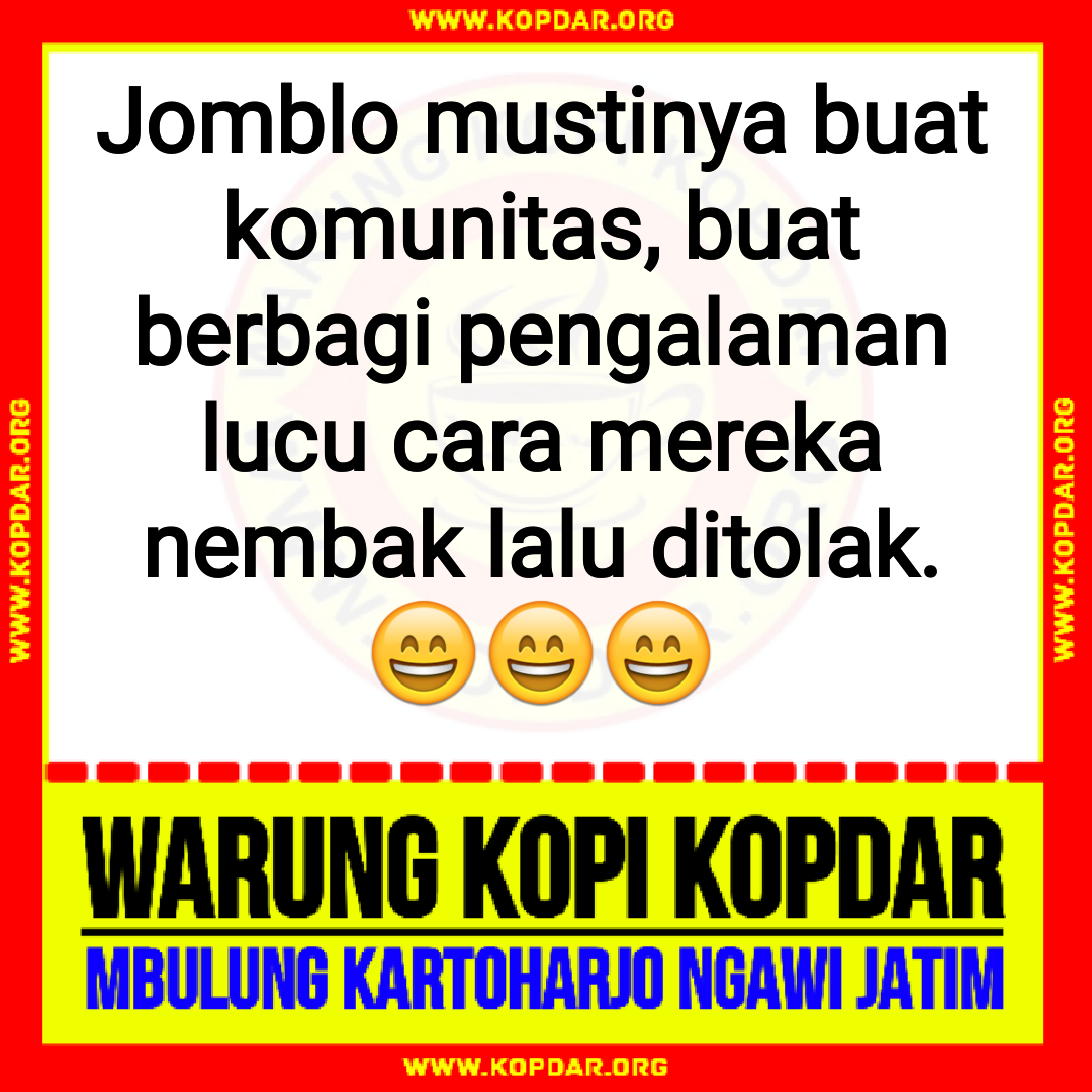 GAMBAR KATA KATA LUCU SEPUTAR JOMBLO WARUNG KOPI KOPDAR