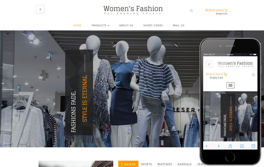 Women Fashion Free Ecommerce Website Templates Image